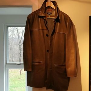 J Crew Leather Car Coat